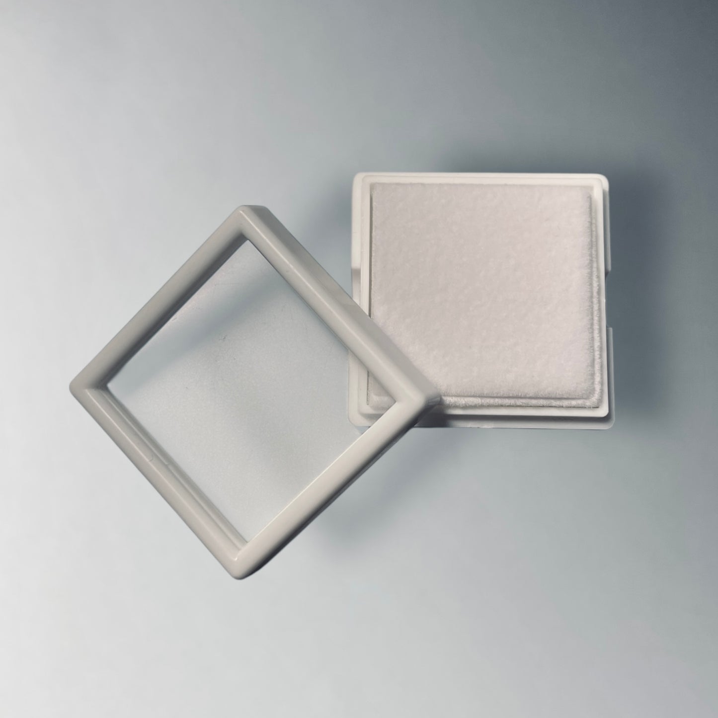 SGB4 | Scatola bianca per fossili con feltrino 40x40mm