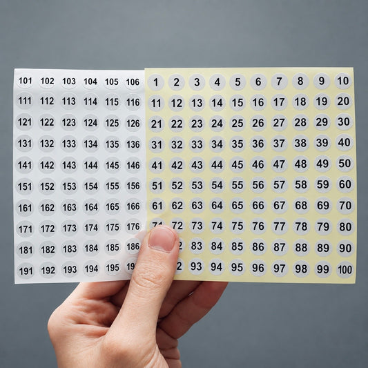 TE12 | 200 pz. | Etichette numerate per fossili 10 mm