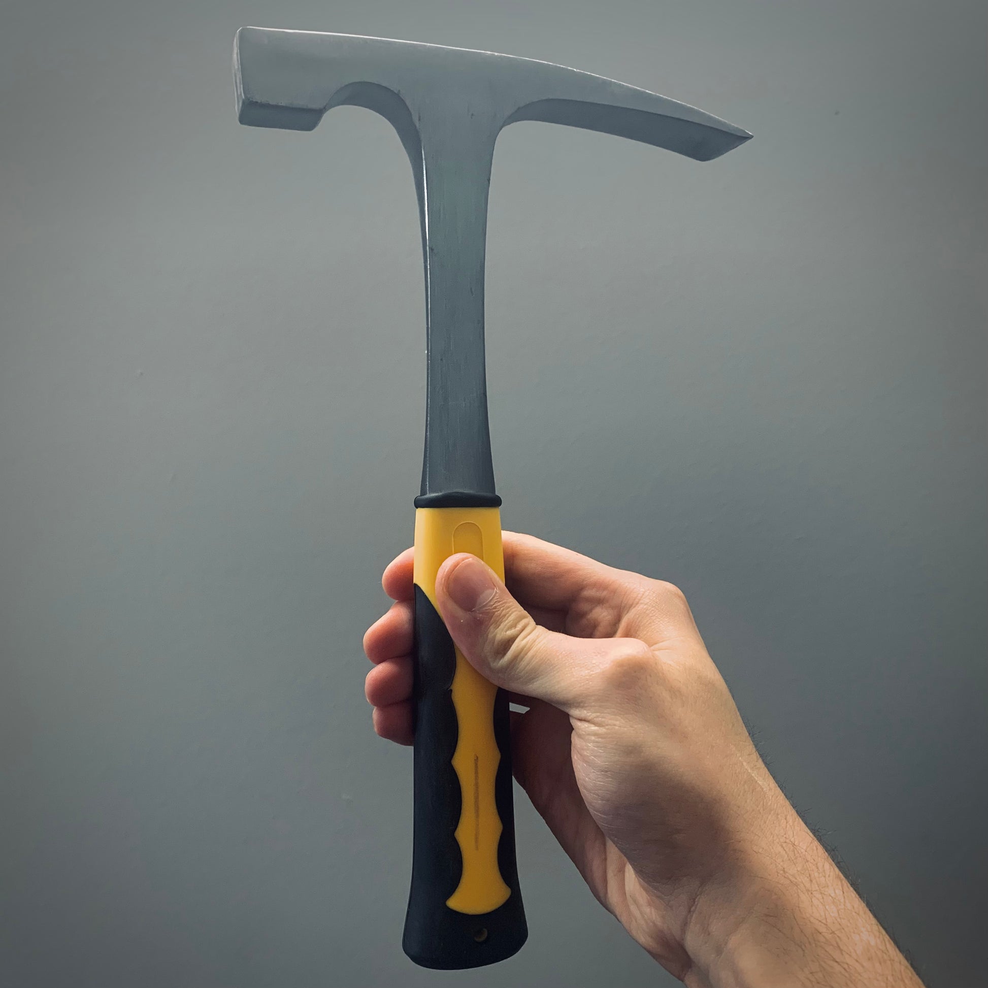 Martello Da Geologo In Acciaio Carbonio - Doppia Testa Con Punta E Piatto, Impugnatura In Gomma - Foto 1